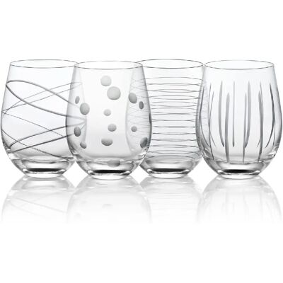 Vendos85 Verres à Vin Sans Pied Gravés – Lot de 4 - Publicité Vendos85 Verres à Vin Sans Pied Gravés – Lot de 4 - Publicité