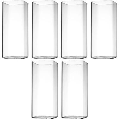 Vendos85 Verres Carrés en Verre Borosilicate 330 ml - Publicité Vendos85 Verres Carrés en Verre Borosilicate 330 ml - Publicité