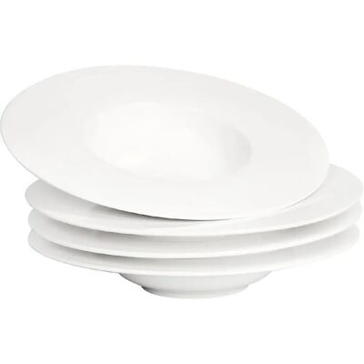 Vendos85 Lot de 4 bols à pâtes en porcelaine 27,5?cm - Publicité Vendos85 Lot de 4 bols à pâtes en porcelaine 27,5?cm - Publicité