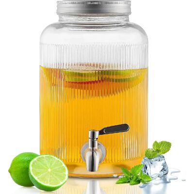 Vendos85 Distributeur de Boissons en Verre avec Robinet 4–5,5 L - Publicité Vendos85 Distributeur de Boissons en Verre avec Robinet 4–5,5 L - Publicité