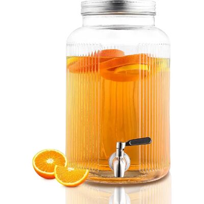 Vendos85 Distributeur de Boissons en Verre avec Robinet 4L/5,5L - Publicité Vendos85 Distributeur de Boissons en Verre avec Robinet 4L/5,5L - Publicité