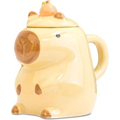 Vendos85 Tasse Capybara Jaune 3D en céramique 410 ml mignonne - Publicité Vendos85 Tasse Capybara Jaune 3D en céramique 410 ml mignonne - Publicité