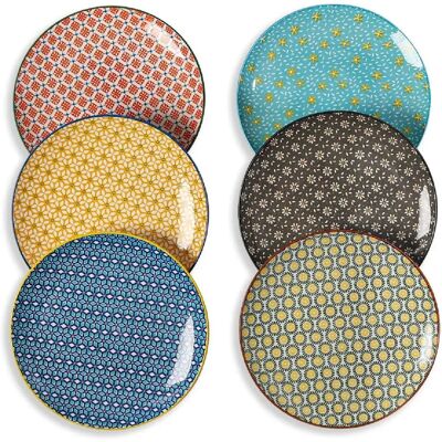 Vendos85 Assiettes plates en porcelaine colorée 25 cm – lot de 6 - Publicité Vendos85 Assiettes plates en porcelaine colorée 25 cm – lot de 6 - Publicité