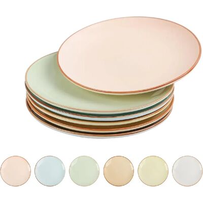 Vendos85 Ensemble 2 assiettes céramique couleur bonbon 20 cm - Publicité Vendos85 Ensemble 2 assiettes céramique couleur bonbon 20 cm - Publicité