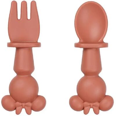 Couverts en Silicone Thermobaby Minnie 2 pcs - Couverts - Publicité Couverts en Silicone Thermobaby Minnie 2 pcs - Couverts - Publicité
