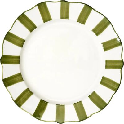 Paris Prix Lot de 6 Assiettes Plates Cleo 27cm Vert & Blanc - Publicité Paris Prix Lot de 6 Assiettes Plates Cleo 27cm Vert & Blanc - Publicité