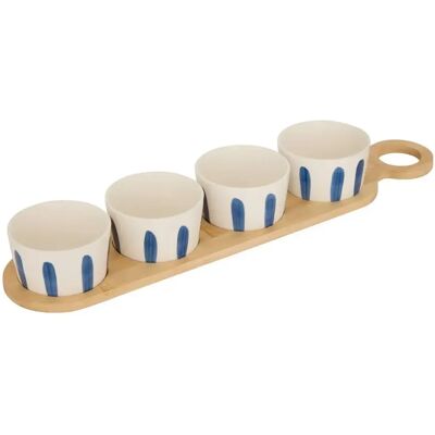 Secret De Gourmet Service Apéritif 5 Pièces Océania 48cm Bleu - Publicité Secret De Gourmet Service Apéritif 5 Pièces Océania 48cm Bleu - Publicité