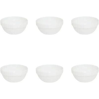 Secret De Gourmet Lot de 6 Coupelles en Verre Helena 10cm Blanc - Publicité Secret De Gourmet Lot de 6 Coupelles en Verre Helena 10cm Blanc - Publicité