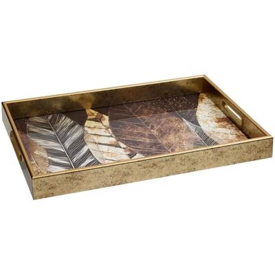 ATMOSPHERA Plateau de Service Déco Calvi 44cm Marron - Publicité ATMOSPHERA Plateau de Service Déco Calvi 44cm Marron - Publicité