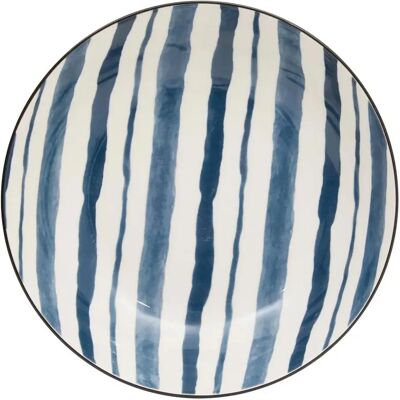 Secret De Gourmet Lot de 6 Assiettes Creuses Umami Rayure 20cm Bleu - Publicité Secret De Gourmet Lot de 6 Assiettes Creuses Umami Rayure 20cm Bleu - Publicité