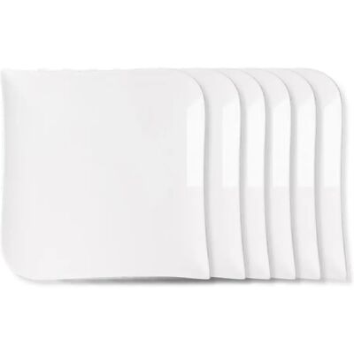 Carré Porcelaine Melody Lot de 6 Assiettes - Assiette - Publicité Carré Porcelaine Melody Lot de 6 Assiettes - Assiette - Publicité