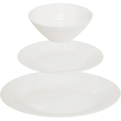 Secret De Gourmet Service de Table 12 Pièces Héloïse 26cm Blanc - Publicité Secret De Gourmet Service de Table 12 Pièces Héloïse 26cm Blanc - Publicité