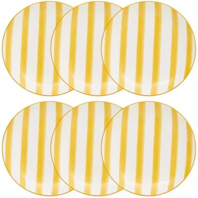 Secret De Gourmet Lot de 6 Assiettes à Dessert Charlie 19cm Jaune - Publicité Secret De Gourmet Lot de 6 Assiettes à Dessert Charlie 19cm Jaune - Publicité