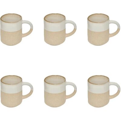 Secret De Gourmet Lot de 6 Mugs en Faïence Kate 20cl Blanc - Publicité Secret De Gourmet Lot de 6 Mugs en Faïence Kate 20cl Blanc - Publicité