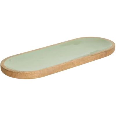 Secret De Gourmet Plat de Présentation en Bois Inaya 40cm Vert - Publicité Secret De Gourmet Plat de Présentation en Bois Inaya 40cm Vert - Publicité