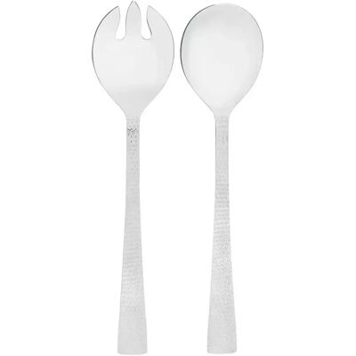 Secret De Gourmet Lot de 2 Couverts à Salade Oro 27cm Argent - Publicité Secret De Gourmet Lot de 2 Couverts à Salade Oro 27cm Argent - Publicité