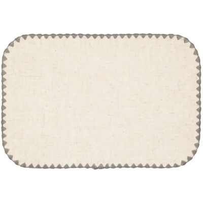 Secret De Gourmet Set de Table en Tissu Sandrine 30x45cm Gris - Publicité Secret De Gourmet Set de Table en Tissu Sandrine 30x45cm Gris - Publicité