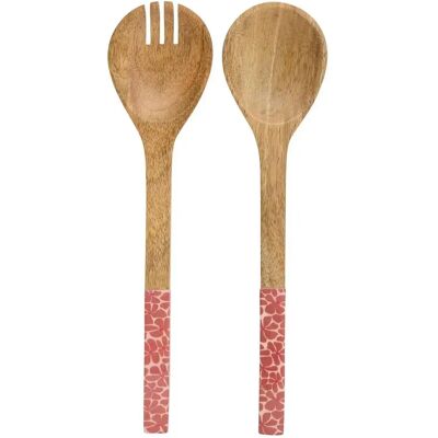 Secret De Gourmet Lot de 2 Couverts à Salade en Bois Inaya 30cm Terracotta - Publicité Secret De Gourmet Lot de 2 Couverts à Salade en Bois Inaya 30cm Terracotta - Publicité