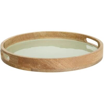 Secret De Gourmet Plateau de Service en Bois Inaya 38cm Vert - Publicité Secret De Gourmet Plateau de Service en Bois Inaya 38cm Vert - Publicité