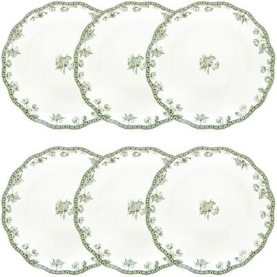 Secret De Gourmet Lot de 6 Assiettes Creuses Lisière 22cm Vert - Publicité Secret De Gourmet Lot de 6 Assiettes Creuses Lisière 22cm Vert - Publicité