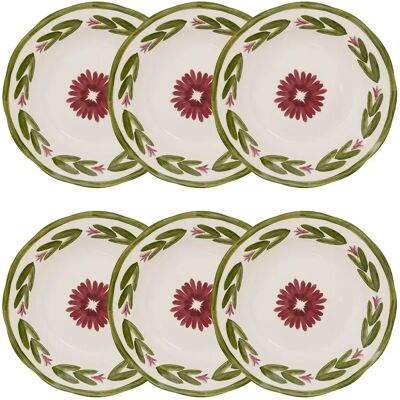 Secret De Gourmet Lot de 6 Assiettes Creuses Mona 22cm Vert - Publicité Secret De Gourmet Lot de 6 Assiettes Creuses Mona 22cm Vert - Publicité