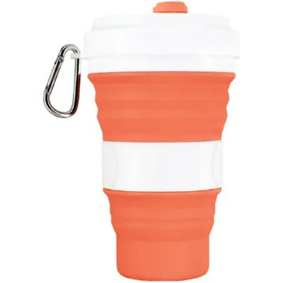 Générique Tasse à Café Pliable Silicone - 550 ml Orange - Publicité Générique Tasse à Café Pliable Silicone - 550 ml Orange - Publicité