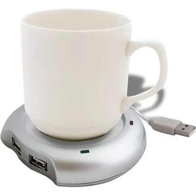 Chauffe-tasse USB Eurowebbiz et hub 4 ports - Publicité Chauffe-tasse USB Eurowebbiz et hub 4 ports - Publicité