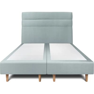 Sommeil de plomb Lit 2 personnes - Bleu gris - Publicité Sommeil de plomb Lit 2 personnes - Bleu gris - Publicité