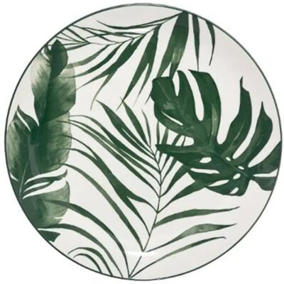 But Assiette plate Ø. 26 cm PALME Vert / Blanc - Publicité But Assiette plate Ø. 26 cm PALME Vert / Blanc - Publicité