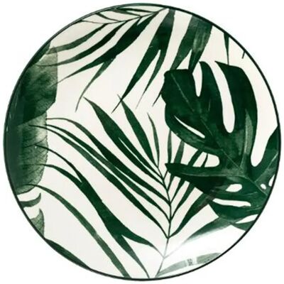 But Assiette creuse Ø. 20 cm PALME Vert / Blanc - Publicité But Assiette creuse Ø. 20 cm PALME Vert / Blanc - Publicité