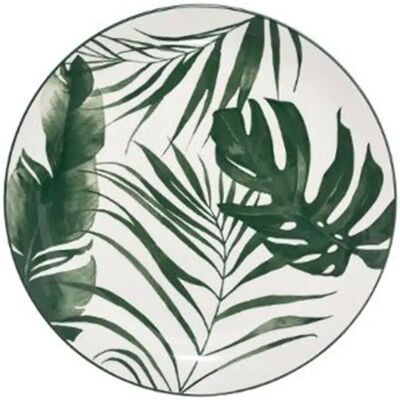 But Assiette dessert Ø. 19 cm PALME Vert / Blanc - Publicité But Assiette dessert Ø. 19 cm PALME Vert / Blanc - Publicité