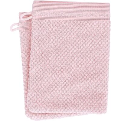 Linnea lot de 2 gants de toilette DUNE - Rose - Publicité Linnea lot de 2 gants de toilette DUNE - Rose - Publicité