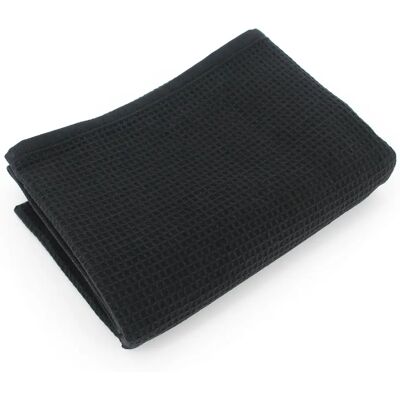 Linnea - Pure waffle - 50x100 cm - Coton Noir - Serviette - Publicité Linnea - Pure waffle - 50x100 cm - Coton Noir - Serviette - Publicité
