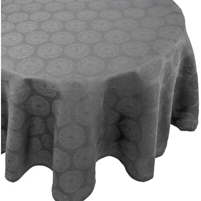 Linnea nappe ovale Hélios en coton - Gris - Publicité Linnea nappe ovale Hélios en coton - Gris - Publicité