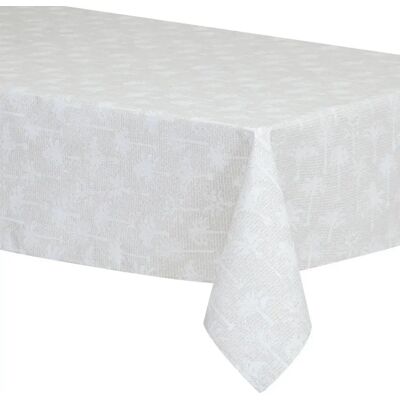 ATMOSPHERA Nappe Enduite Imprimée Lila 150x250cm Lin & Blanc - Publicité ATMOSPHERA Nappe Enduite Imprimée Lila 150x250cm Lin & Blanc - Publicité
