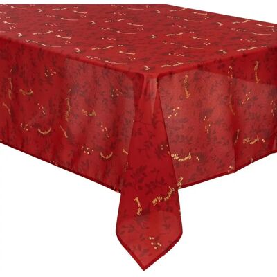 ATMOSPHERA Nappe Antitache Maison des Couleurs 120x240cm Rouge - Publicité ATMOSPHERA Nappe Antitache Maison des Couleurs 120x240cm Rouge - Publicité