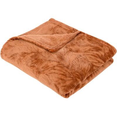 ATMOSPHERA Plaid Déco Flanelle Ryo 125x150cm Terracotta - Publicité ATMOSPHERA Plaid Déco Flanelle Ryo 125x150cm Terracotta - Publicité