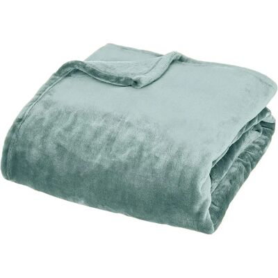 ATMOSPHERA Plaid en Flanelle Cuddly 130x180cm Bleu Givré - Publicité ATMOSPHERA Plaid en Flanelle Cuddly 130x180cm Bleu Givré - Publicité