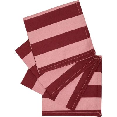 ATMOSPHERA Lot de 4 Serviettes de Table Chéri 40x40cm Rouge - Publicité ATMOSPHERA Lot de 4 Serviettes de Table Chéri 40x40cm Rouge - Publicité
