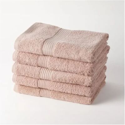 TODAY Essential - Lot de 5 serviettes en coton rose 70x130 cm - Publicité TODAY Essential - Lot de 5 serviettes en coton rose 70x130 cm - Publicité