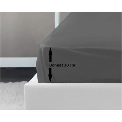 Lovely Home Drap housse gris foncé Linge de lit double - Drap housse - Publicité Lovely Home Drap housse gris foncé Linge de lit double - Drap housse - Publicité