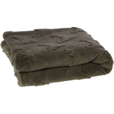 Amadeus Plaid Cerf kaki 170x130 cm - Publicité Amadeus Plaid Cerf kaki 170x130 cm - Publicité
