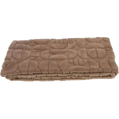 Amadeus Plaid mae taupe 130x170 cm - Publicité Amadeus Plaid mae taupe 130x170 cm - Publicité