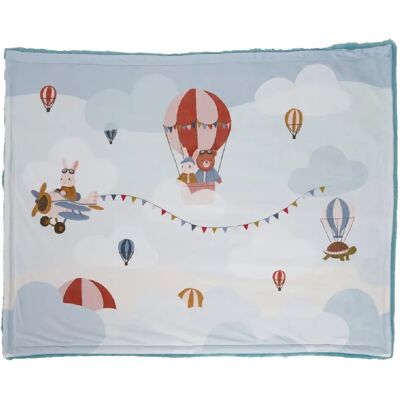 Amadeus Plaid Montgolfière 100x75 cm - Publicité Amadeus Plaid Montgolfière 100x75 cm - Publicité