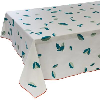 Amadeus Nappe rectangulaire coton - Blanc et vert - Publicité Amadeus Nappe rectangulaire coton - Blanc et vert - Publicité