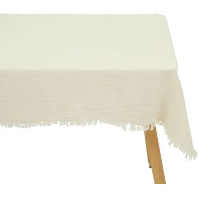 ATMOSPHERA Nappe en Gaze de Coton Vela 150x250cm Blanc Chaud - Publicité ATMOSPHERA Nappe en Gaze de Coton Vela 150x250cm Blanc Chaud - Publicité