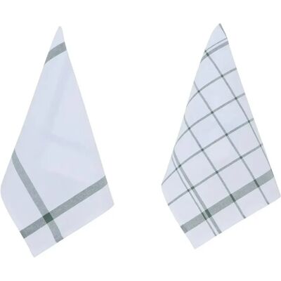 ATMOSPHERA Lot de 2 Torchons de Cuisine Traditionnels 70cm Vert - Publicité ATMOSPHERA Lot de 2 Torchons de Cuisine Traditionnels 70cm Vert - Publicité