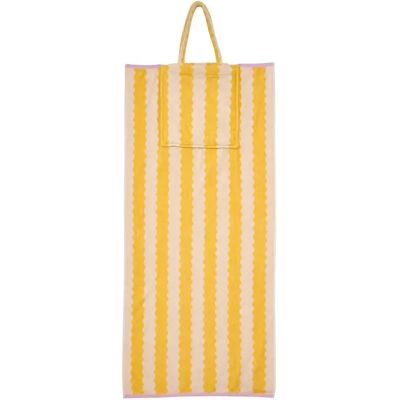 ATMOSPHERA Serviette de Plage Avec Sac Intégré Poolside 70x150cm Jaune - Publicité ATMOSPHERA Serviette de Plage Avec Sac Intégré Poolside 70x150cm Jaune - Publicité