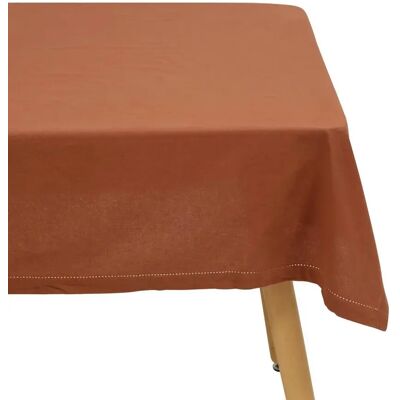ATMOSPHERA Nappe Rectangulaire Chambray 140x240cm Terracotta - Publicité ATMOSPHERA Nappe Rectangulaire Chambray 140x240cm Terracotta - Publicité