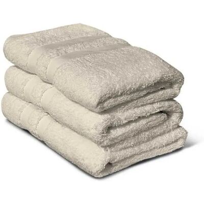 LOVELY HOME Lot de 3 Serviettes de Bain Coton Beige 50 x 100 cm - Publicité LOVELY HOME Lot de 3 Serviettes de Bain Coton Beige 50 x 100 cm - Publicité